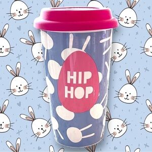 Easter “HIP HOP” Double Wall Ceramic Travel Mug & Silicone Top